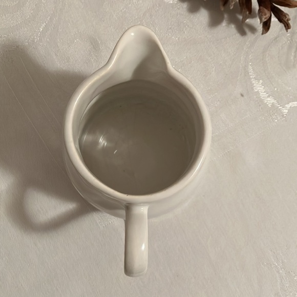 Vintage California Pottery USA White Farmhouse Pitcher 4-1/2 inches - Picture 2 of 8